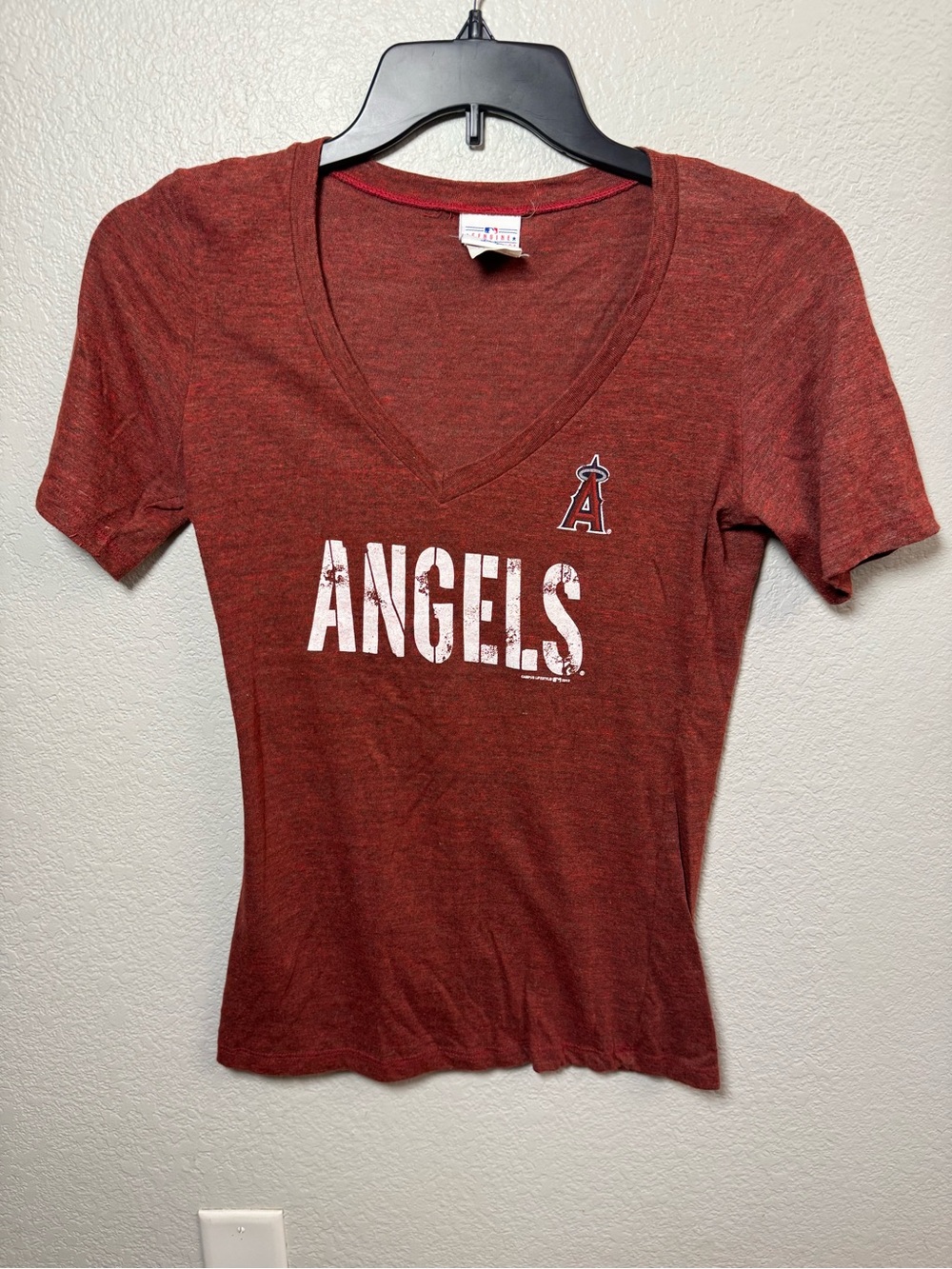 MLB Genuine Merchandise by Campus Lifestyle LA Angels Women's T-Shirt L